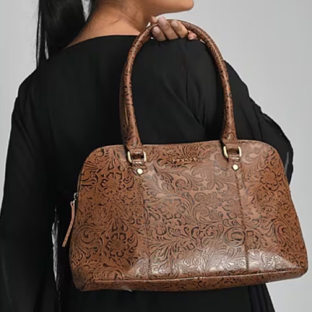 🟪 Assots London Floral Embossed Shoulder Bag